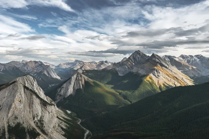 Gerahmter Druck : Blick auf die Landschaft der Berge Gerahmter Druck : Blick auf die Landschaft der Berge