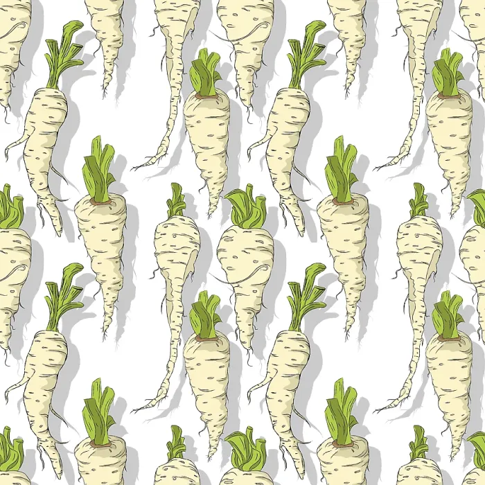Gerahmter Druck : Parsnips Wurzeln Muster