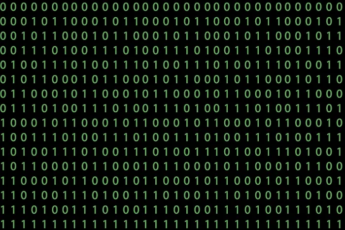 Gerahmter Druck : Muster mit binärem Code auf dunklem Hintergrund. Gerahmter Druck : Muster mit binärem Code auf dunklem Hintergrund.