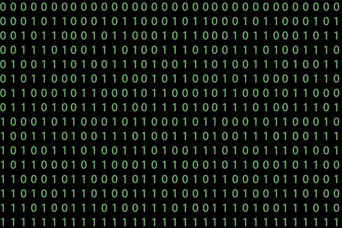 Gerahmter Druck : Muster mit binärem Code auf dunklem Hintergrund. Gerahmter Druck : Muster mit binärem Code auf dunklem Hintergrund.