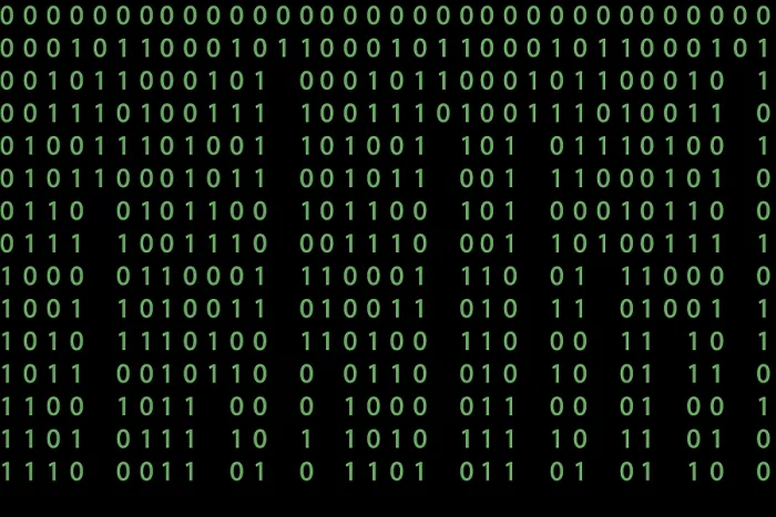 Gerahmter Druck : Muster mit binärem Code auf dunklem Hintergrund. Gerahmter Druck : Muster mit binärem Code auf dunklem Hintergrund.