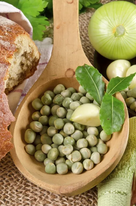 Gerahmter Druck : Erbsensuppe Gerahmter Druck : Erbsensuppe