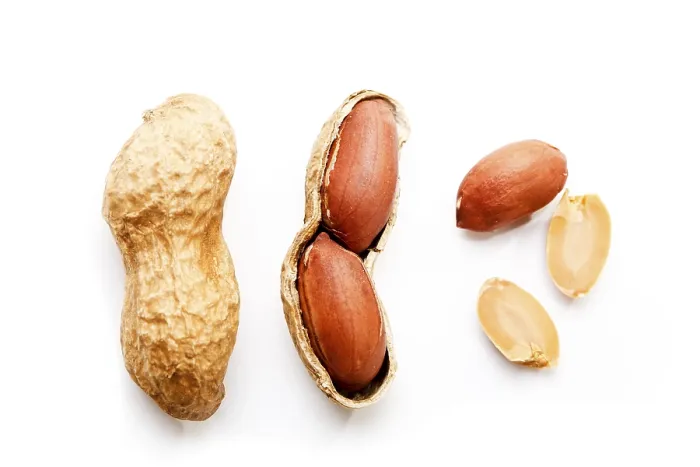 Gerahmter Druck : Peanuten in einer Schüssel und ihre Kerne Gerahmter Druck : Peanuten in einer Schüssel und ihre Kerne
