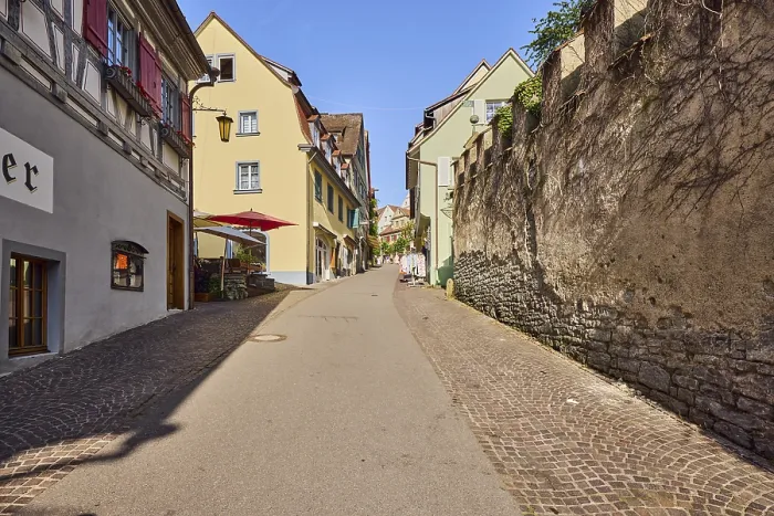 Gerahmter Druck : Meersburger Fußgängerzone Gerahmter Druck : Meersburger Fußgängerzone