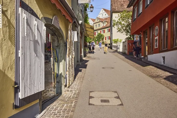 Gerahmter Druck : Fußgängerzone, allgemeine Architektur. Gerahmter Druck : Fußgängerzone, allgemeine Architektur.
