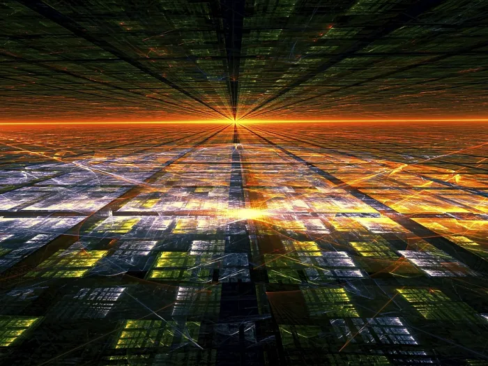 Gerahmter Druck : Perspektivhintergrund - abstrakte computer-generierte 3D-Illustration im Technik-Stil. Gerahmter Druck : Perspektivhintergrund - abstrakte computer-generierte 3D-Illustration im Technik-Stil.