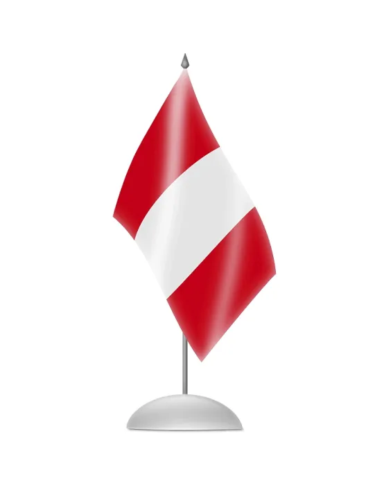 Gerahmter Druck : Das peruanische Flagge. Tischflagge. Isoliert auf weiß. Gerahmter Druck : Das peruanische Flagge. Tischflagge. Isoliert auf weiß.