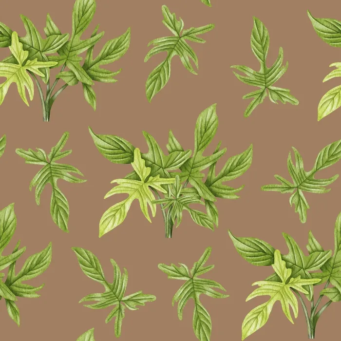 Gerahmter Druck : Philodendron-Muster ohne Unterbrechung