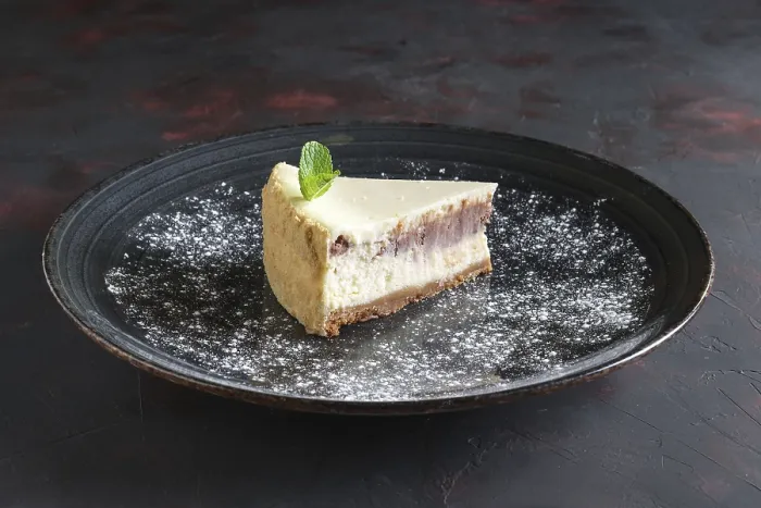 Gerahmter Druck : Stück Käsekuchen