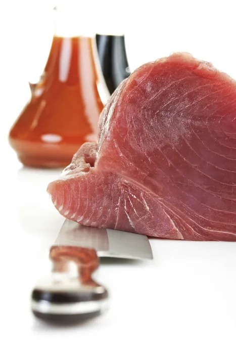 Gerahmter Druck : Stück Thunfisch