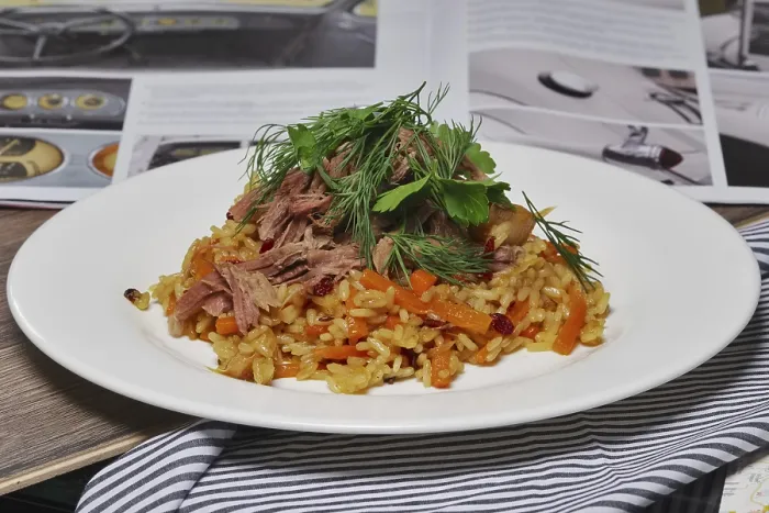 Gerahmter Druck : Rinderpilaf Gerahmter Druck : Rinderpilaf