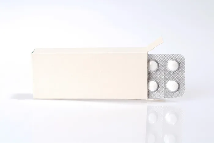 Gerahmter Druck : Tabletten in neutralem Verpackung. Gerahmter Druck : Tabletten in neutralem Verpackung.