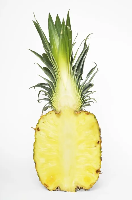 Gerahmter Druck : Ein aufgeschnittener Ananas (Ananas comosus) Gerahmter Druck : Ein aufgeschnittener Ananas (Ananas comosus)