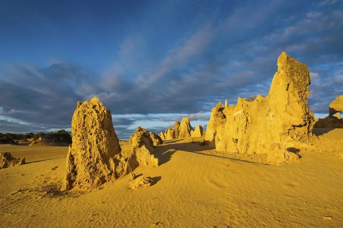 Gerahmter Druck : Die Pinnacles-Kalkformationen. Gerahmter Druck : Die Pinnacles-Kalkformationen.