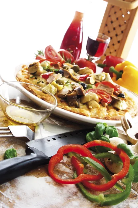 Gerahmter Druck : Pizza-Mahlzeit Gerahmter Druck : Pizza-Mahlzeit