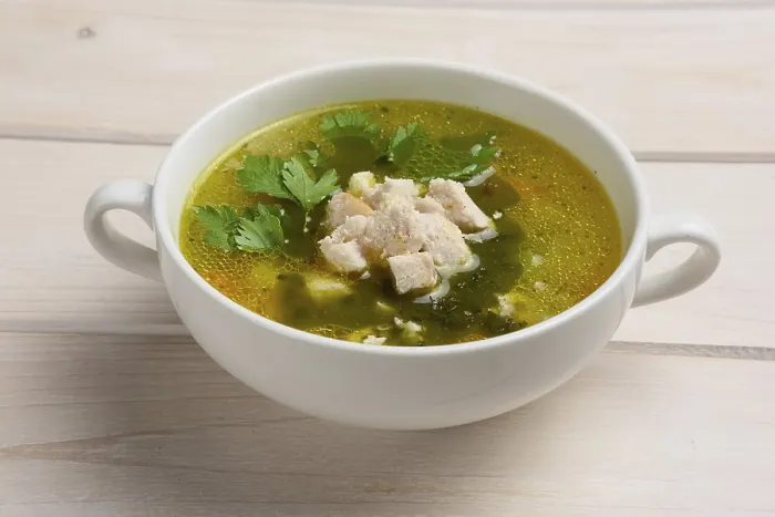 Gerahmter Druck : Teller mit Fischsuppe Gerahmter Druck : Teller mit Fischsuppe