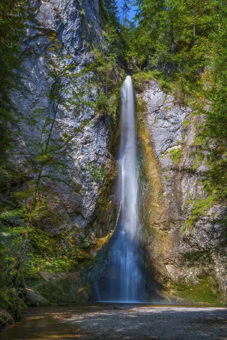Gerahmter Druck : Plotz-Wasserfall, Naturdenkmal