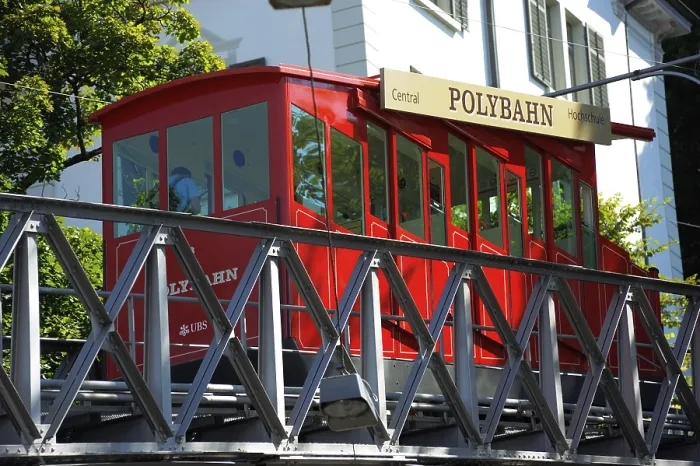 Gerahmter Druck : Die Polybahn, eine Standseilbahn. Gerahmter Druck : Die Polybahn, eine Standseilbahn.