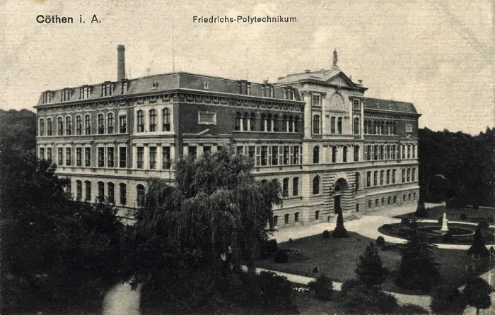 Gerahmter Druck : Polytechnische Hochschule in Köthen (Anhalt), 1923, Sachsen-Anhalt, Deutschland Gerahmter Druck : Polytechnische Hochschule in Köthen (Anhalt), 1923, Sachsen-Anhalt, Deutschland