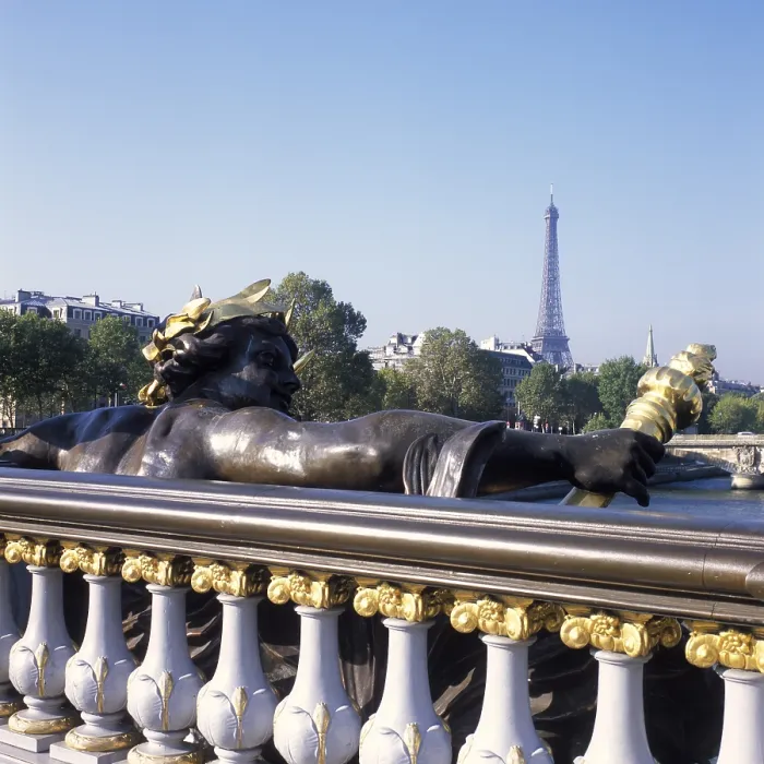 Gerahmter Druck : Pont Alexandre III und Eiffelturm Gerahmter Druck : Pont Alexandre III und Eiffelturm