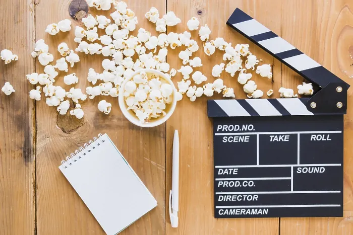 Gerahmter Druck : Popcorn mit Schneidebrett. Gerahmter Druck : Popcorn mit Schneidebrett.