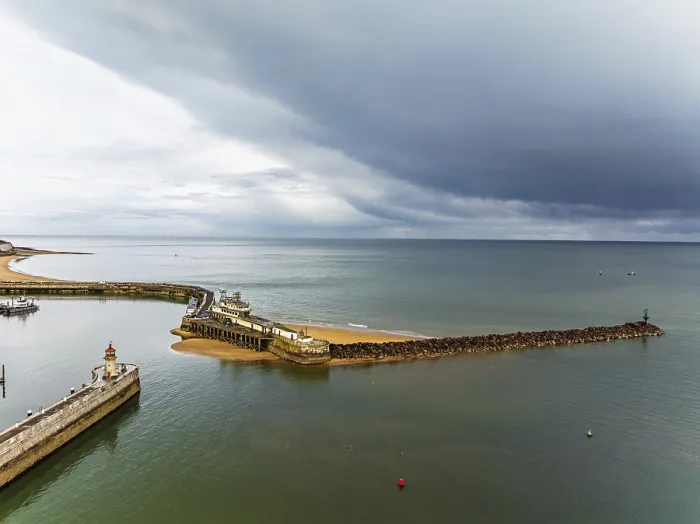 Gerahmter Druck : Hafen von Ramsgate aus einem Drohnen, Ramsgate Gerahmter Druck : Hafen von Ramsgate aus einem Drohnen, Ramsgate