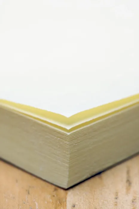 Gerahmter Druck : Abstrakte Makroansicht von einem Post-it-Block Gerahmter Druck : Abstrakte Makroansicht von einem Post-it-Block