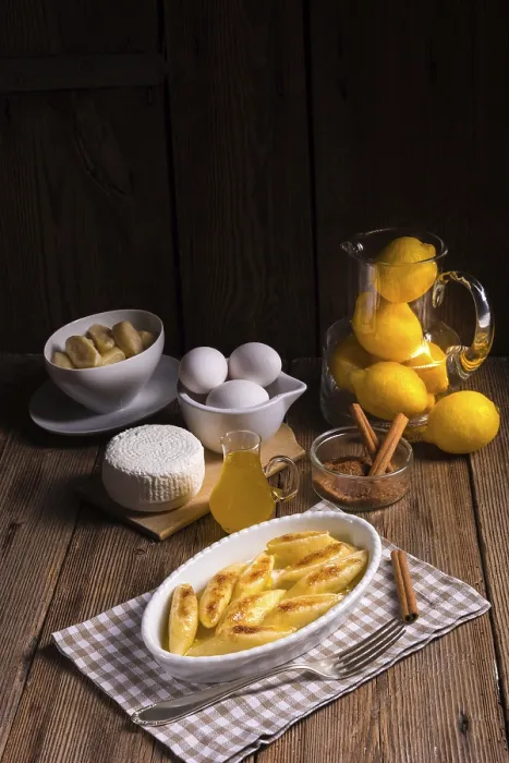 Gerahmter Druck : Kartoffelklöße Gerahmter Druck : Kartoffelklöße