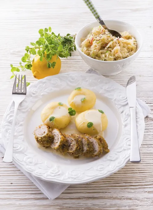 Gerahmter Druck : Kartoffelklöße Gerahmter Druck : Kartoffelklöße