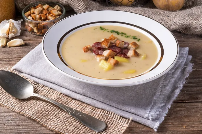 Gerahmter Druck : Kartoffelsuppe Gerahmter Druck : Kartoffelsuppe