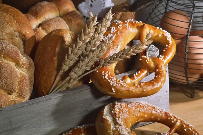 Gerahmter Druck : Brötchen und Brezeln Gerahmter Druck : Brötchen und Brezeln