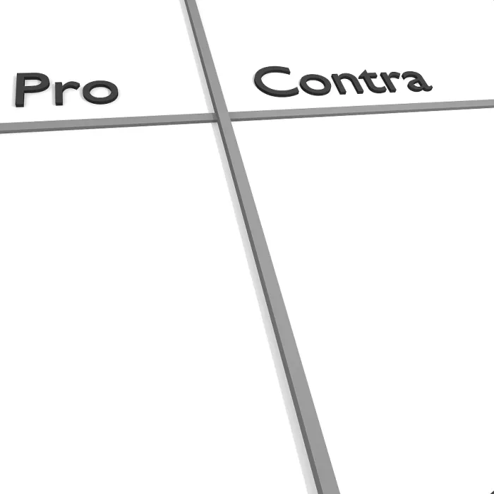 Gerahmter Druck : Pro und Contra Hintergrund mit Platz für Text. Gerahmter Druck : Pro und Contra Hintergrund mit Platz für Text.