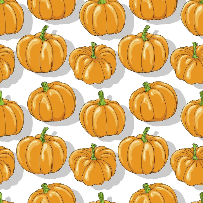 Gerahmter Druck : Pumpkin-Muster in Wiederholung, editierbarer Vektor-Template Gerahmter Druck : Pumpkin-Muster in Wiederholung, editierbarer Vektor-Template