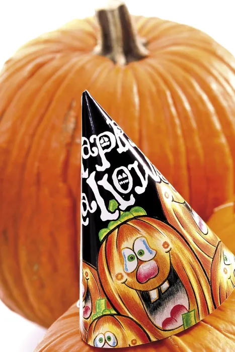 Gerahmter Druck : Kürbis mit Hut für Halloween. Gerahmter Druck : Kürbis mit Hut für Halloween.