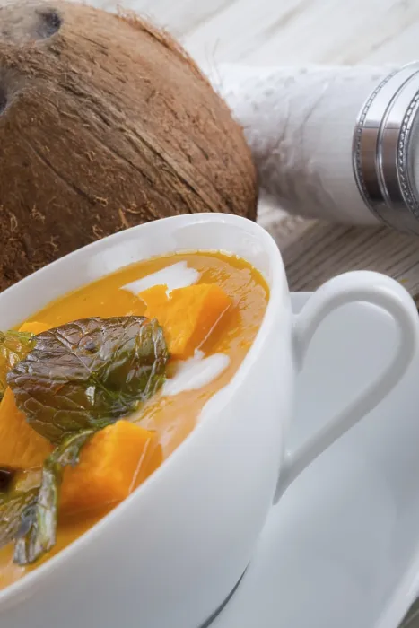 Gerahmter Druck : Kürbissuppe Gerahmter Druck : Kürbissuppe