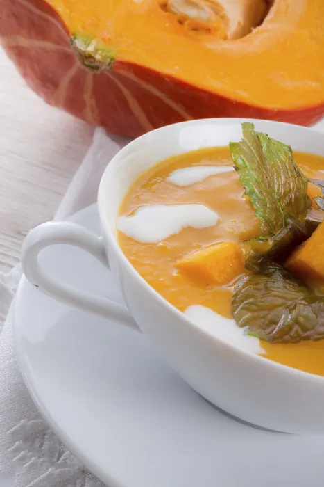 Gerahmter Druck : Kürbissuppe Gerahmter Druck : Kürbissuppe
