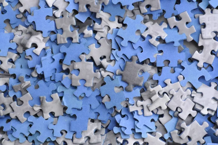 Gerahmter Druck : Puzzlestücke Gerahmter Druck : Puzzlestücke