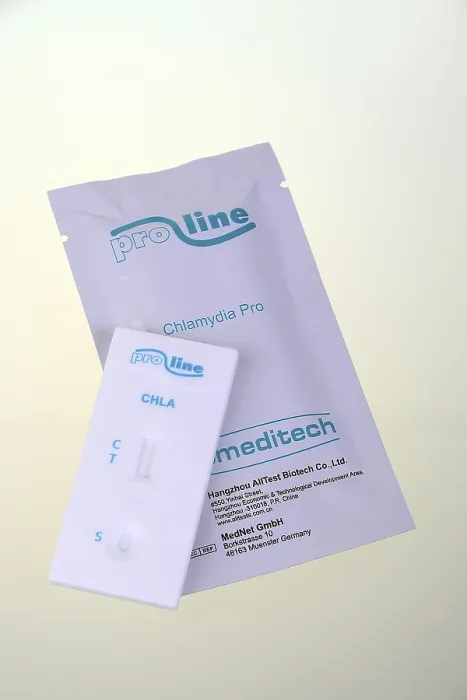 Gerahmter Druck : Chlamydien-Schnelltest von ProLine, ohne Ergebnisausgabe, nicht verwendet mit Verpackung Gerahmter Druck : Chlamydien-Schnelltest von ProLine, ohne Ergebnisausgabe, nicht verwendet mit Verpackung