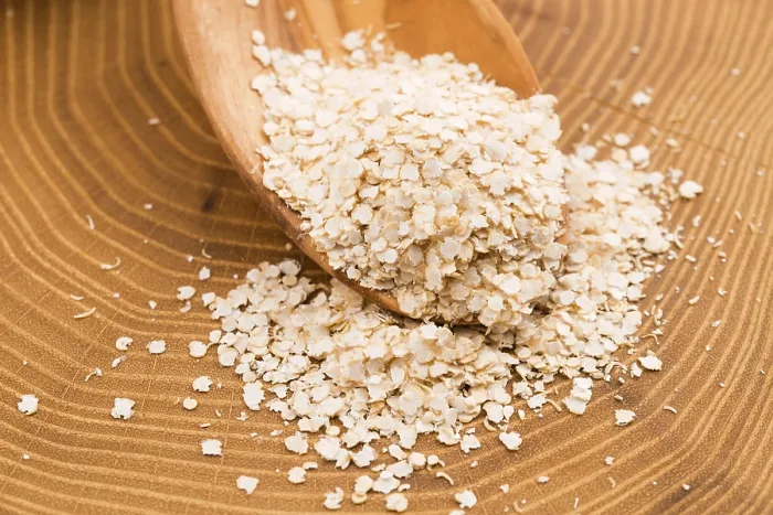 Gerahmter Druck : Quinoa-Flakes Gerahmter Druck : Quinoa-Flakes