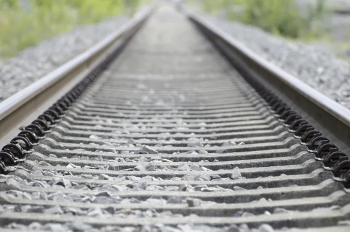 Gerahmter Druck : Eisenbahnstrecke