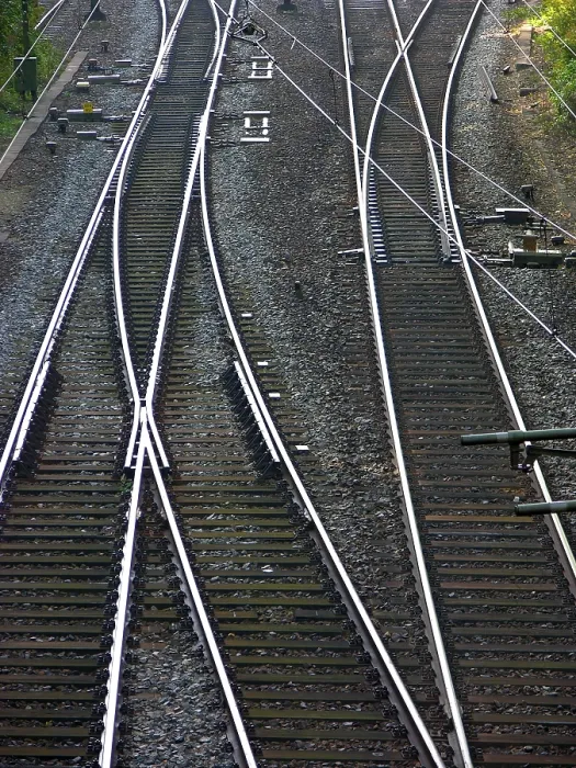 Gerahmter Druck : Eisenbahn-Schienen, Gleis, Weiche Gerahmter Druck : Eisenbahn-Schienen, Gleis, Weiche