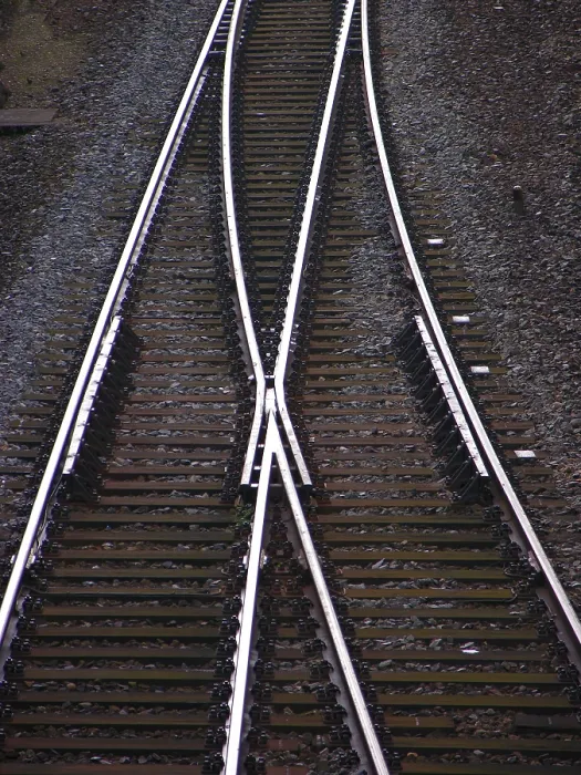Gerahmter Druck : Eisenbahnstrecken, Schienen, Weichen. Gerahmter Druck : Eisenbahnstrecken, Schienen, Weichen.