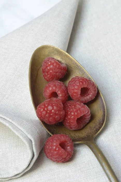 Gerahmter Druck : Beeren auf Löffel, Deutschland. Gerahmter Druck : Beeren auf Löffel, Deutschland.