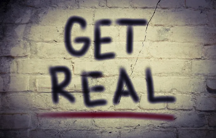 Gerahmter Druck : Get Real Concept Gerahmter Druck : Get Real Concept