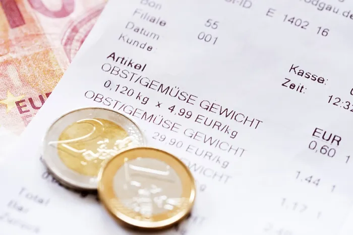 Gerahmter Druck : Rechnung für Obst und Gemüse. Gerahmter Druck : Rechnung für Obst und Gemüse.