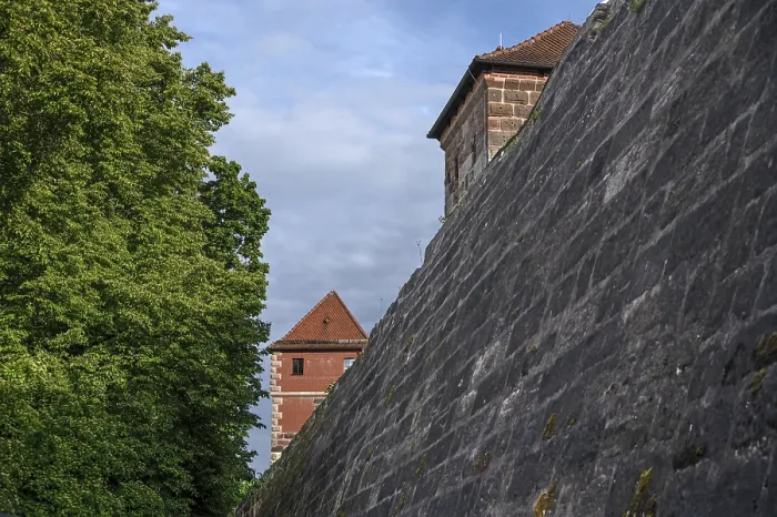 Gerahmter Druck : Rekonstruktion einer Verteidigungswehrturm.