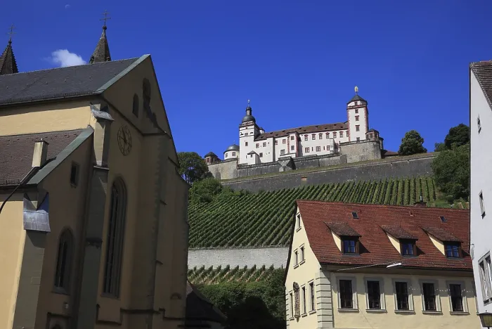 Gerahmter Druck : Rektorat an der Basilika St Burkard Gerahmter Druck : Rektorat an der Basilika St Burkard