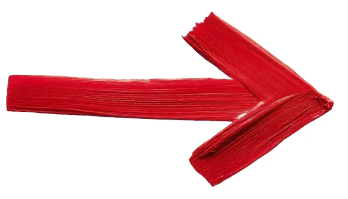 Gerahmter Druck : Rotfarbene Pfeil mit Farbe auf weißem Hintergrund. Gerahmter Druck : Rotfarbene Pfeil mit Farbe auf weißem Hintergrund.