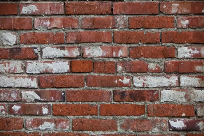 Gerahmter Druck : Braunrote Backsteinmauer Gerahmter Druck : Braunrote Backsteinmauer