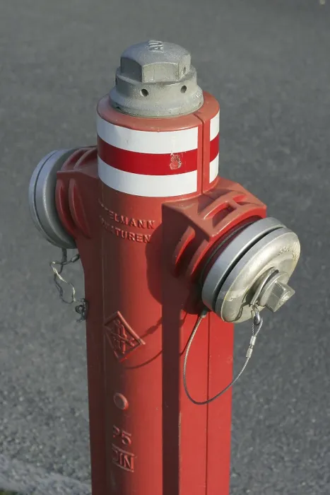 Gerahmter Druck : Roter Feuerwehrhahn Gerahmter Druck : Roter Feuerwehrhahn